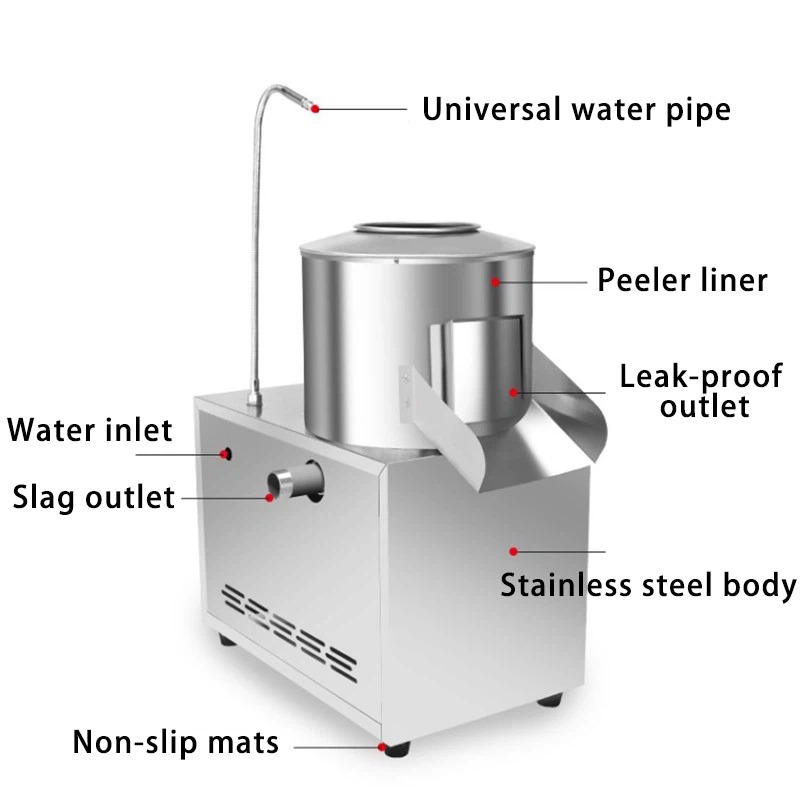 2 commercial electric potato peeler machine