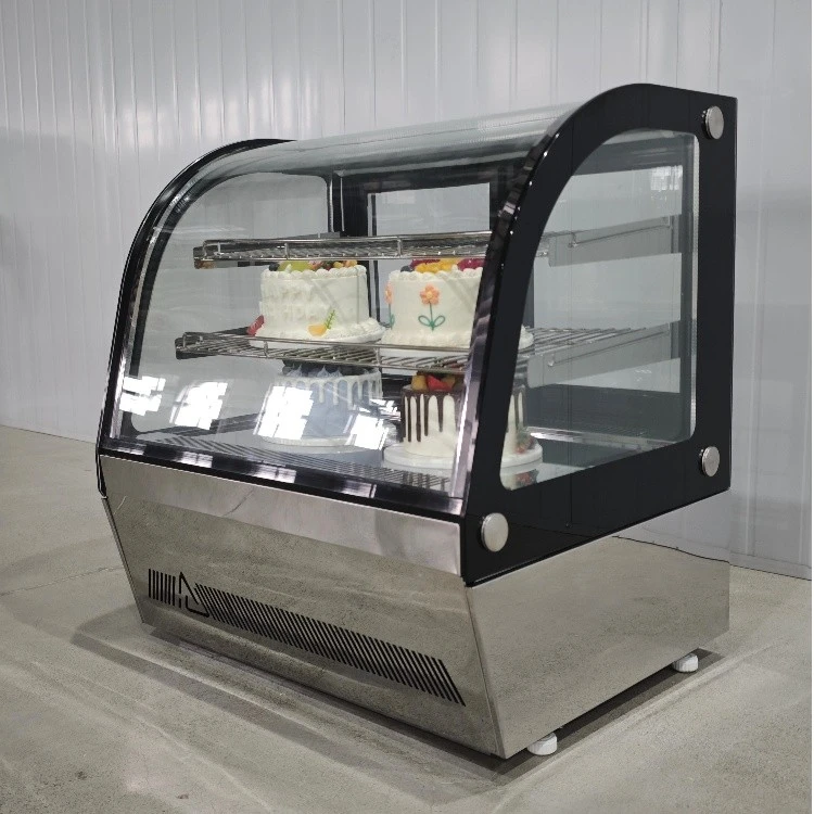 China Compact Countertop Curved Cake Case Suppliers